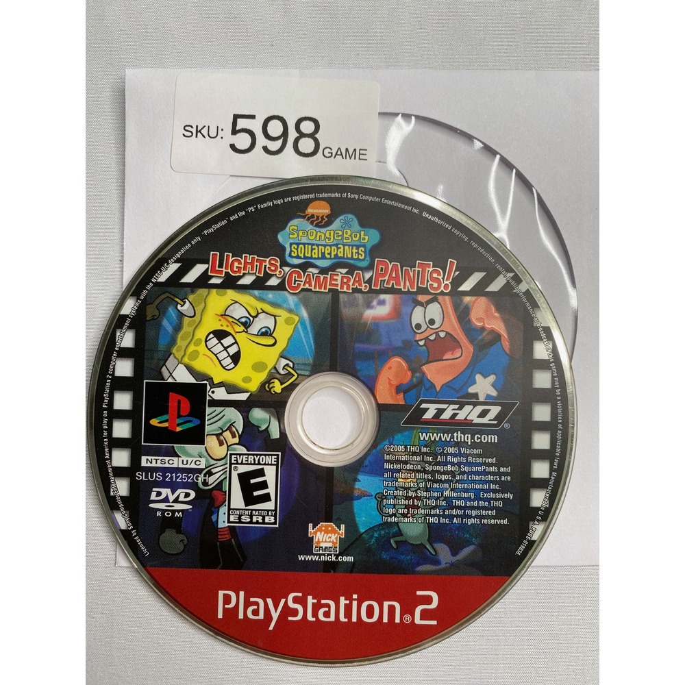 SpongeBob SquarePants Lights Camera Pants Sony PS2